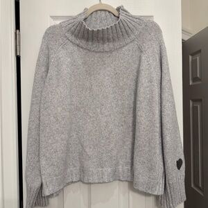 Studio Light Gray Cowl Neck Sweater